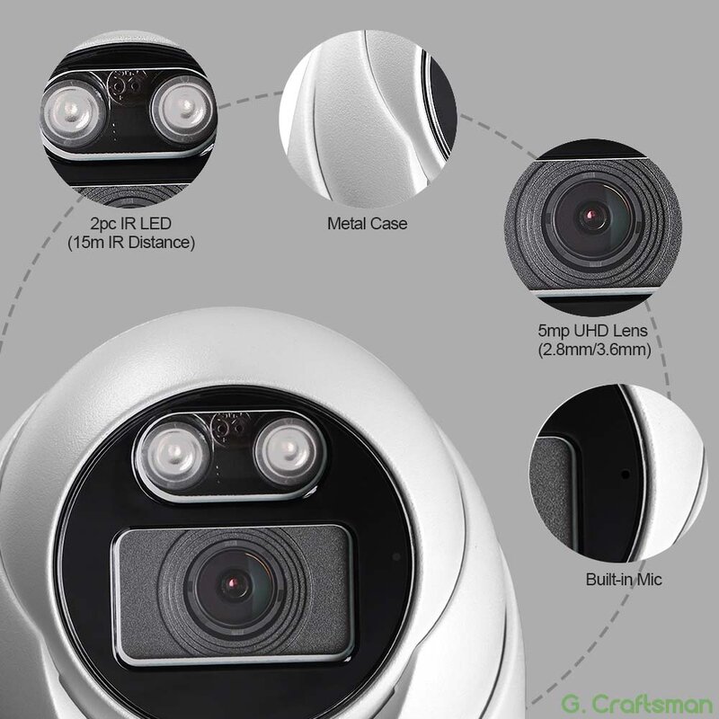 XMeye-Câmera IP POE Interna com Grande Angular Sony, Face Audio, Impermeável, Infravermelho, Visão Noturna, Segurança de Vigilância por Vídeo, 6MP, 20FPS