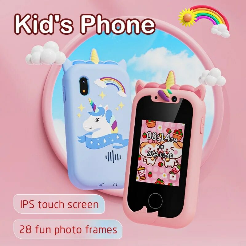 Bambini Smart Phone Camera Toys Touchscreen Learning Toy per 3-12 anni ragazzi ragazze telefono lettore MP3 regali di compleanno di natale