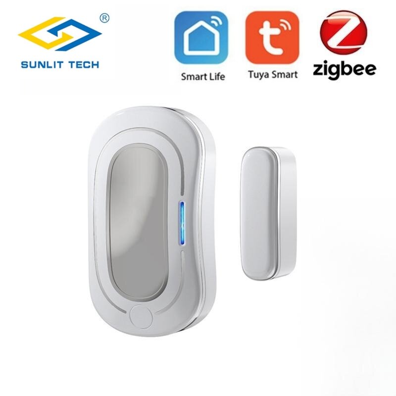 Tuya-Sensor de contato magnético recarregável sem fio, detectores de porta e janela, acessórios para Tuya Smart Home Security Alarm System