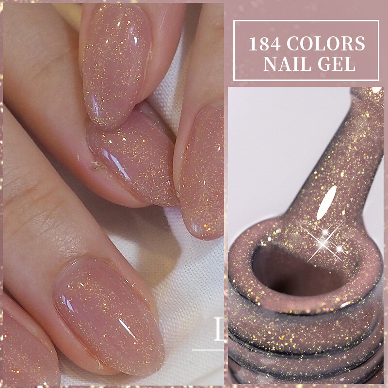 LILYCUTE 7ml Sparkling Glitter Gel Nail Polish 184 Trendy Autumn Colors Long Lasting For Manicure Soak Off Nail Art Gel Varnish