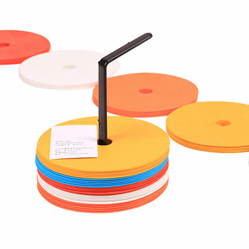 10 Stuks Voetbal Flat Cones Marker Disc Hoge Kwaliteit Voetbal Basketbal Training Hulpmiddelen Sporttraining Apparatuur Accessoires