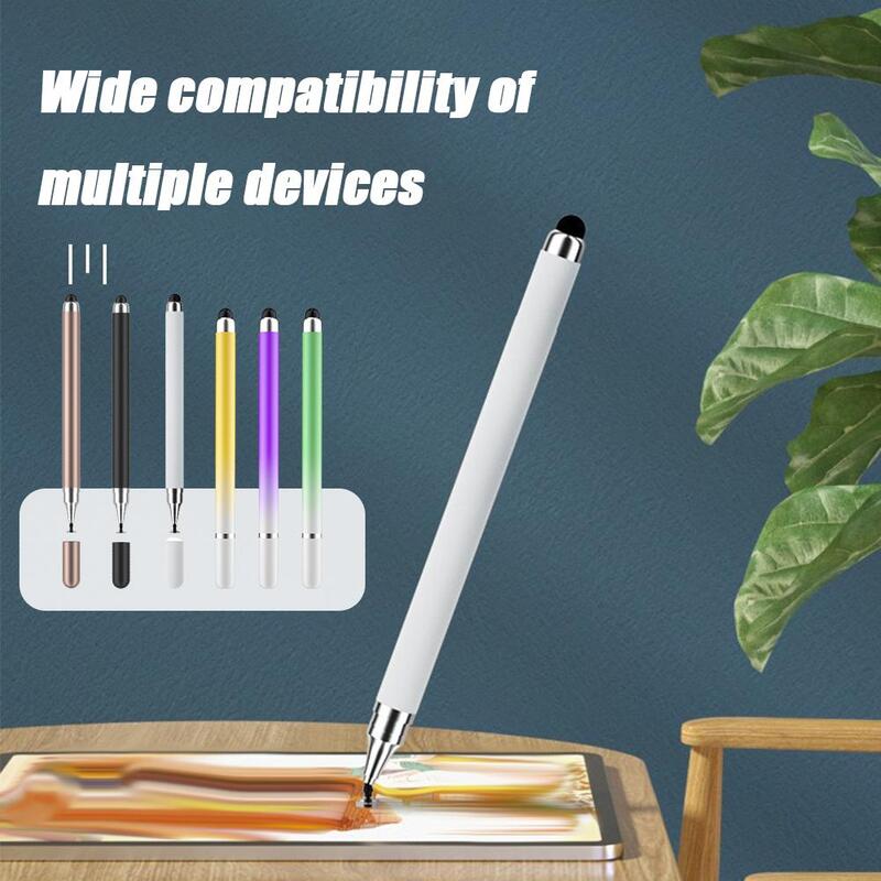 ปากกาสไตลัส2อิน1อเนกประสงค์สำหรับ iPhone iPad แท็บเล็ตปากกาสัมผัสแบบ Capacitive สำหรับ Samsung Android