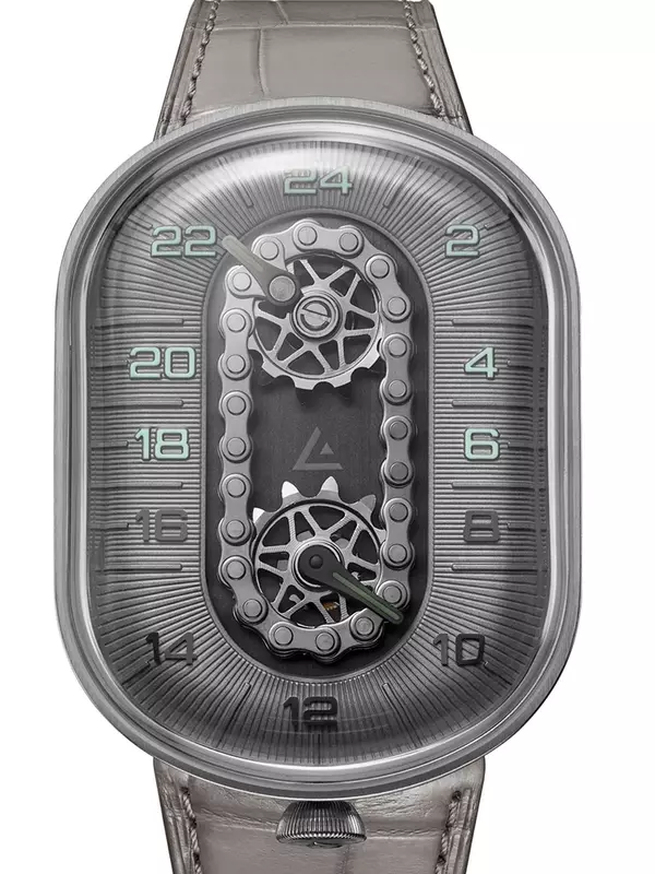Hoeken Tijdketting Glow Swiss Beweging Grote Wijzerplaat Ovale Saffier Niche Automatisch Mechanisch Horloge