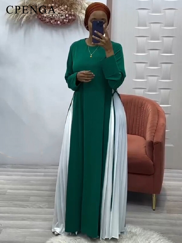 2024 neu in afrikanischem Kleid für Frauen elegante Dame Abend Party kleid plus Größe lässige Outfits eid islam Langarm Truthahn Kleid