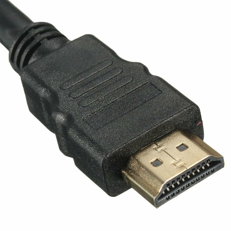 Connecteurs plaqués or mâle vers 3 RCA, adaptateur de câble AV audio vidéo, compatible HDMI HDTV, 5 pieds, 1.5m, 1080P