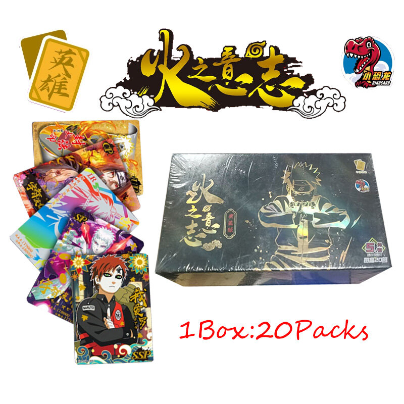 Carte originali Naruto carte serie HY-SC-0105 carte nascoste in oro nero SSP carte a sorpresa giocattoli per bambini carte da gioco regali