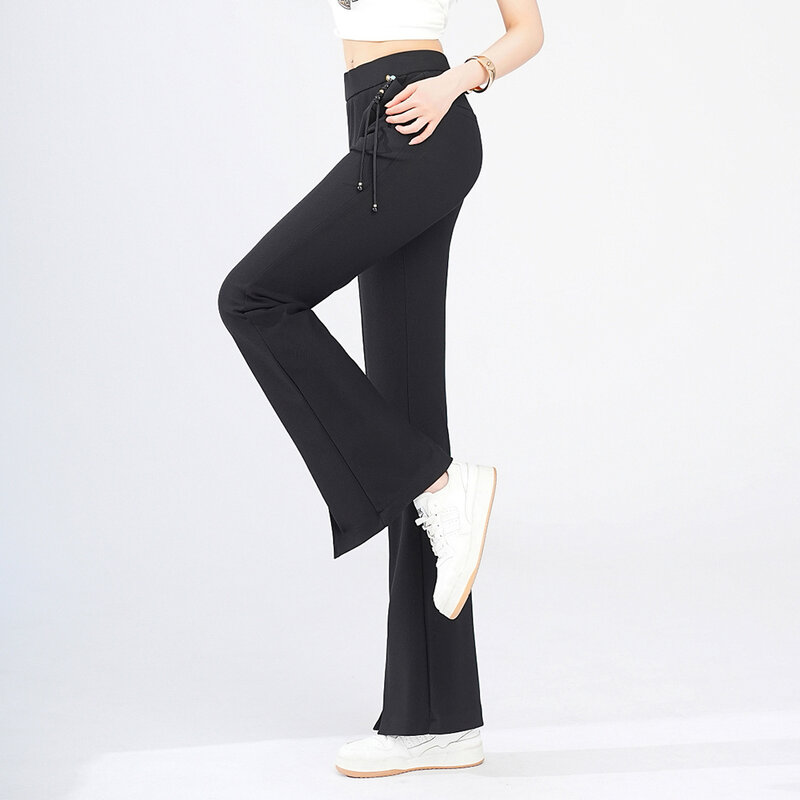 Spodnie damskie na co dzień spodnie fishtail koreańskie wysokiej jakości odzież dongdaemun spodnie dla kobiet luksusowa odzież damska darmowa wysyłka