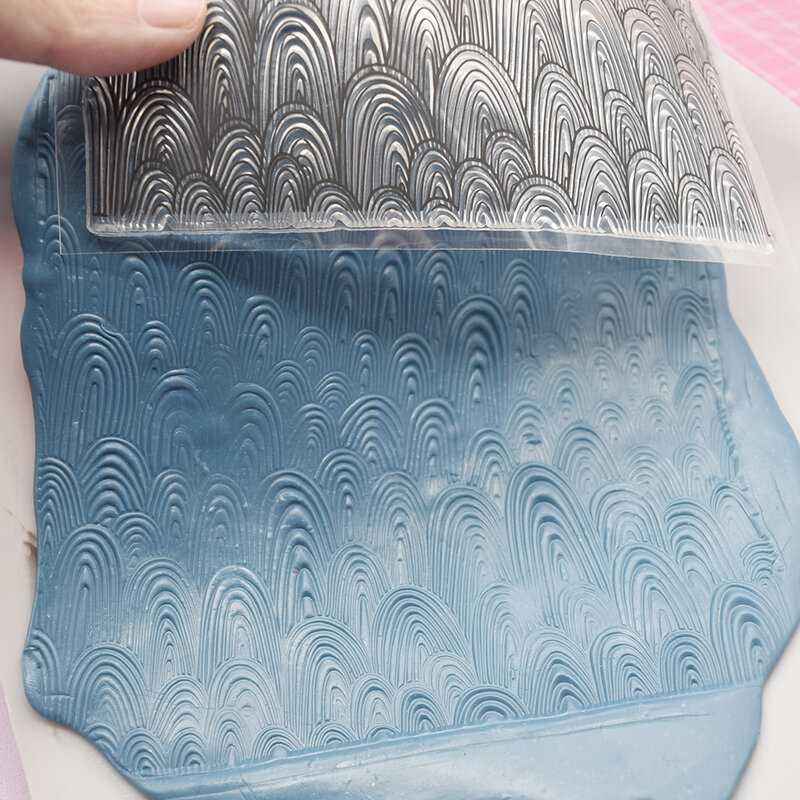 Polymer Clay Textura Folha para Stamp Emboss, DIY Jóias, Brinco Impressão Fazer, Padrão, Novo