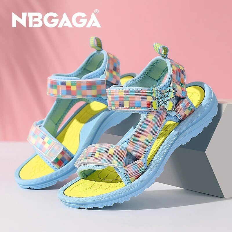 Летние детские сандалии для мальчиков и девочек, мягкие Нескользящие туфли принцессы, Симпатичные дышащие удобные детские сандалии карамельных цветов