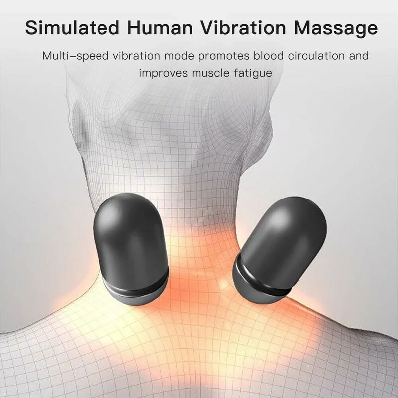 Almohada eléctrica de espuma viscoelástica para masaje Cervical, compresa caliente, masaje de vibración, tracción del cuello, relajación para dormir, soporte para la columna vertebral
