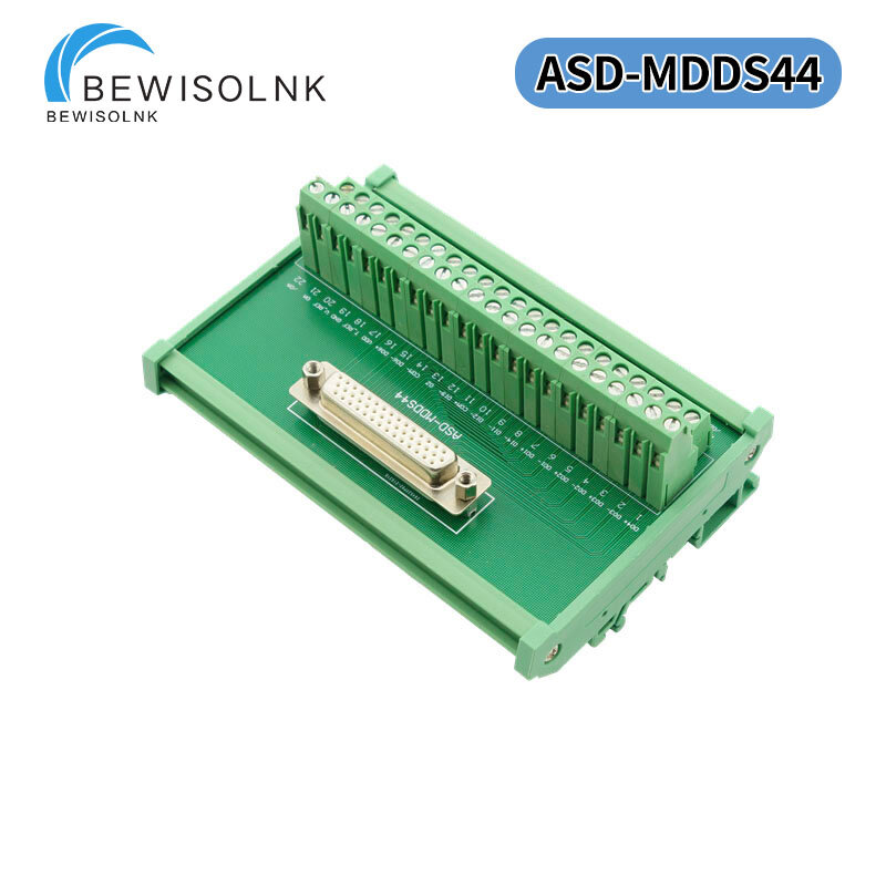 Bloque de terminales de relé de accionamiento servo B2, placa adaptadora CN1, conector DB44, cable de conexión, ASD-MDDS44