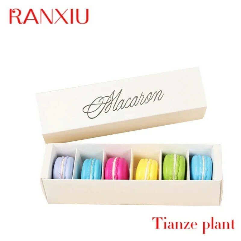 Macaron personalizzato personalizzato 6 confezioni mini scatole per torte con coperchio scatola per imballaggio cassetto per confezione regalo
