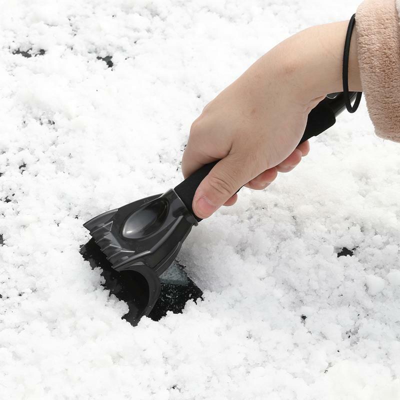 Skrobak do śniegu na szybę wielofunkcyjny łopata do śniegu samochodowy do pojazdu 2 w 1 czyszczenie samochodu niezbędne do Mini Van samochód sportowy droga