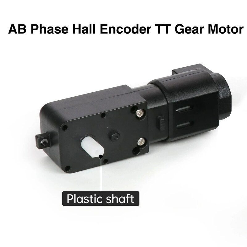 Hiwonder motor dc tt engrenado eixo plástico ab fase hall codificador de alta qualidade forte magnético escova carbono moto