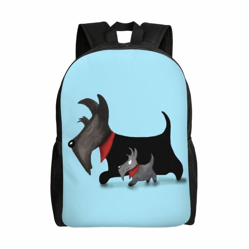 Scottish Terrier Love Backpacks for Men Women Water Resistant School College Scottie Dog Bag Bookbag Large Capacity Backpack