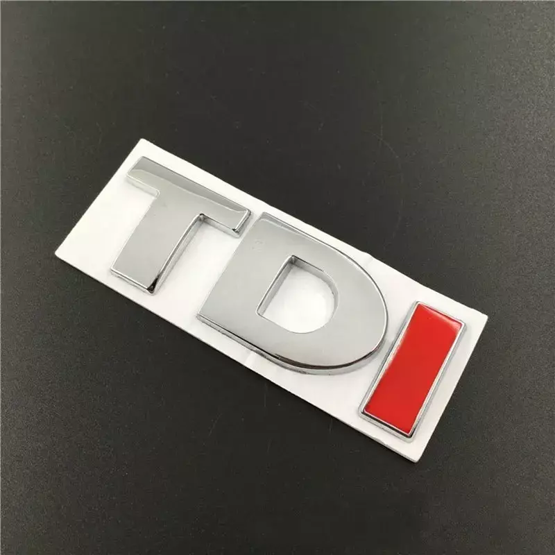Stiker lencana Emblem huruf TDI logam 3D untuk VW Golf 4 5 6 7 JETTA PASSAT MK2 MK4 MK5 MK6 MK7