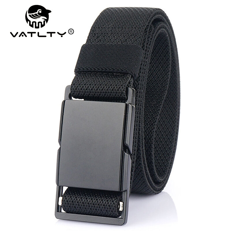 VATLTY magnético cinturón elástico para hombres, hebilla de aleación cinturón delgado unisex de liberación rápida, cinturón marrón de 34 mm para mujer masculina, cintura de jeans fajas