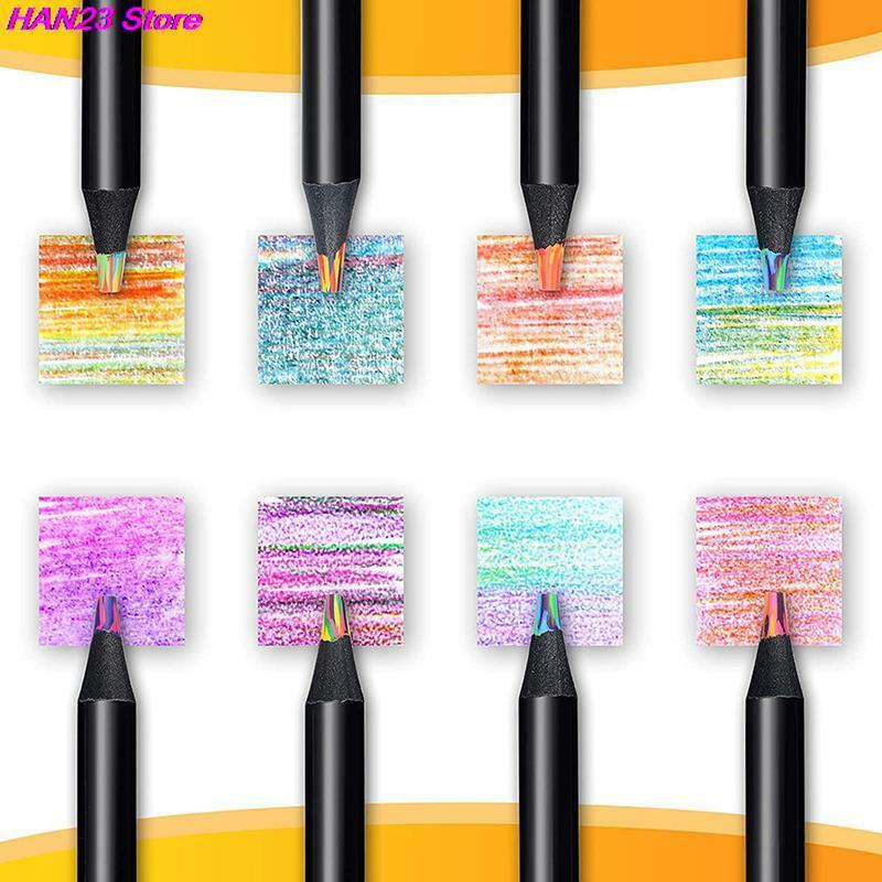 1pc konzentrische Regenbogen Bleistift Malerei Buntstifte kawaii Farbe Bleistift Set für Kinder Zeichnung Buntstifte Schule Farben Bleistifte