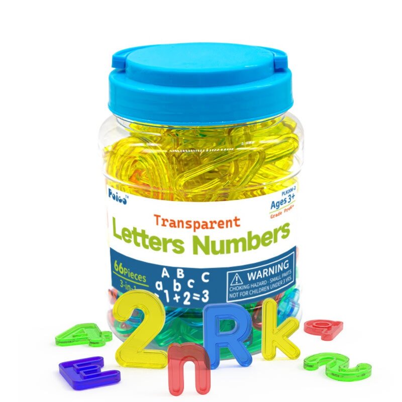 알파벳 몬테소리 라이트 테이블 장난감 보관 캔, 숫자 몬테소리 장난감 숫자, 다채로운 문자 숫자 보조