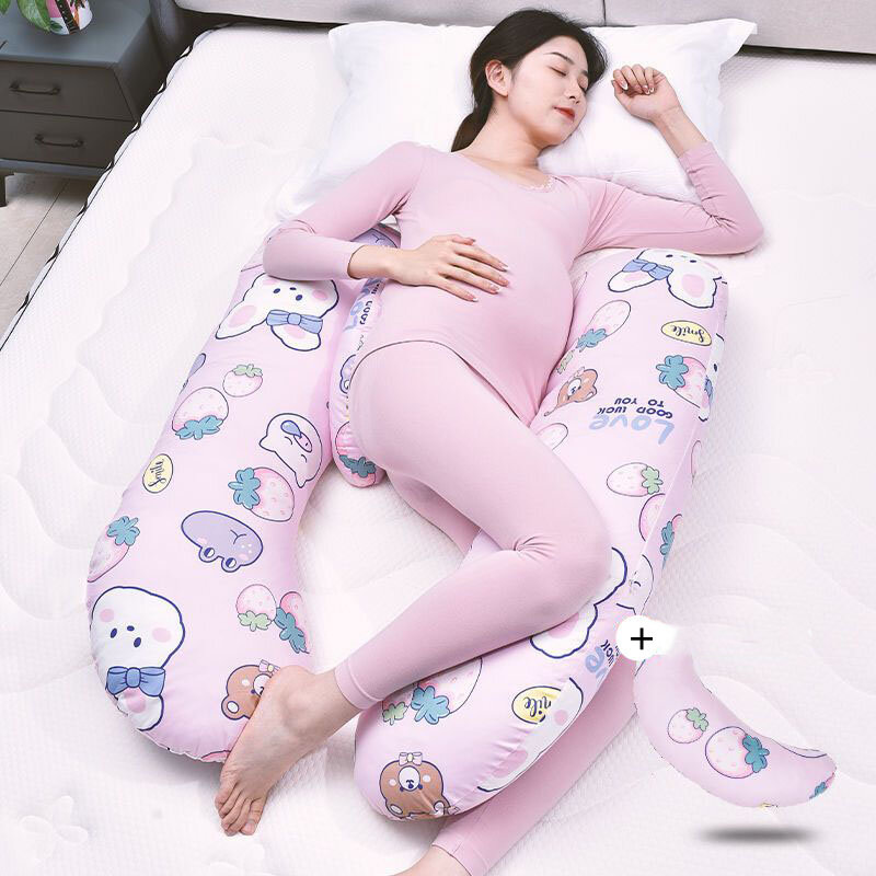 妊娠中の女性のための多機能枕,ウエストサポート,腹部側,睡眠用綿,通気性のある調節可能な枕