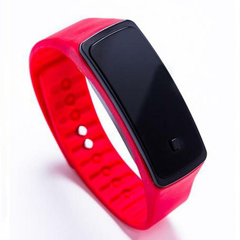 Reloj de pulsera Digital electrónico para niños, pulsera deportiva con retroiluminación LED, resistente al agua, 20cm