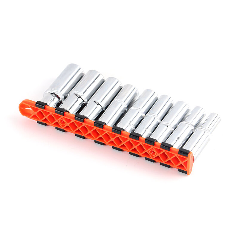 3/8 Inch Drive 8-16mm Long Socket Set Power Accessories with Plastic Rack Color Send Randomly for Home Improvement Car Repair