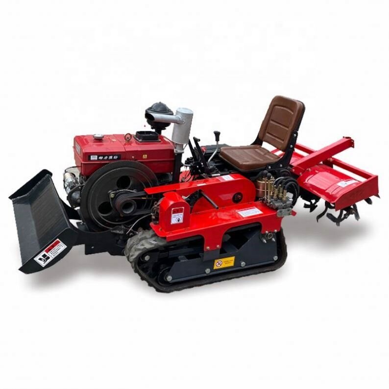 Microcultivador de tracción en las cuatro ruedas, cultivador rotativo diésel pequeño, máquina de arado agrícola, deshierbe y cultivador de suelo