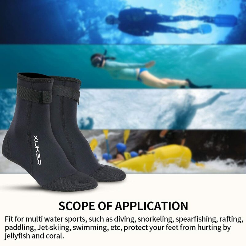 Kaus Kaki Neoprene 3Mm Bola Voli Pantai Sepak Bola Menyelam Berenang Berselancar Snorkeling Memancing Mengarungi Kayak Arung Jeram Sepatu Bot Air