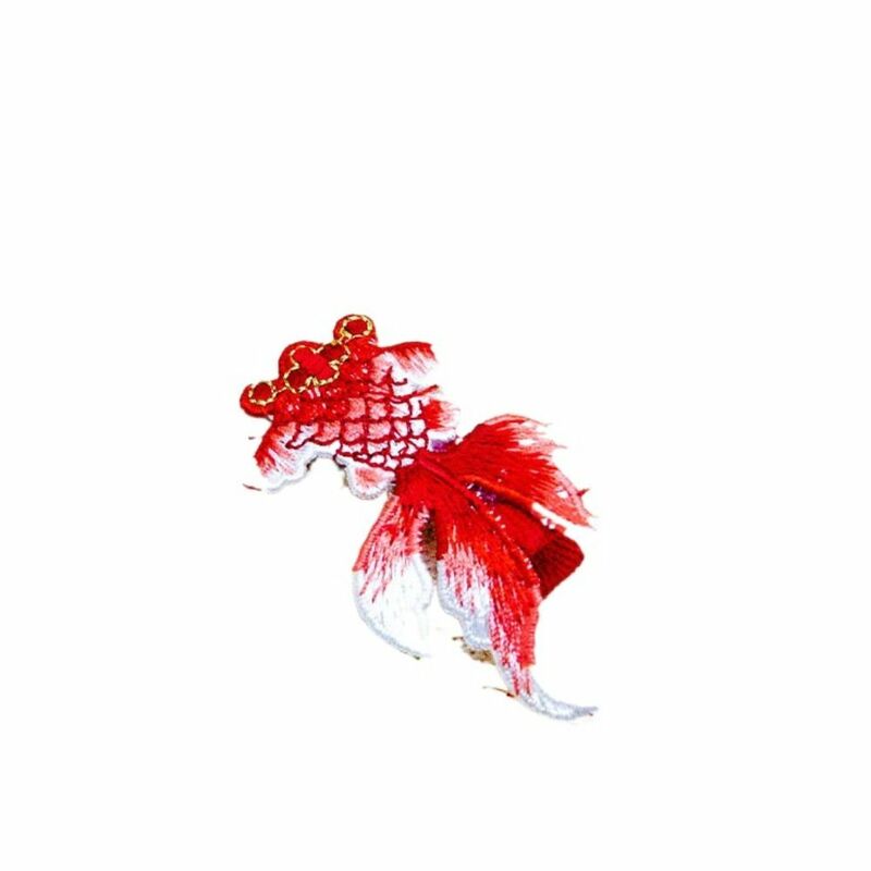 Mascotte drago drago tornante adorabile ricamo panno Hanfu fermaglio per capelli copricapo antico copricapo bambini forcina rossa bambino