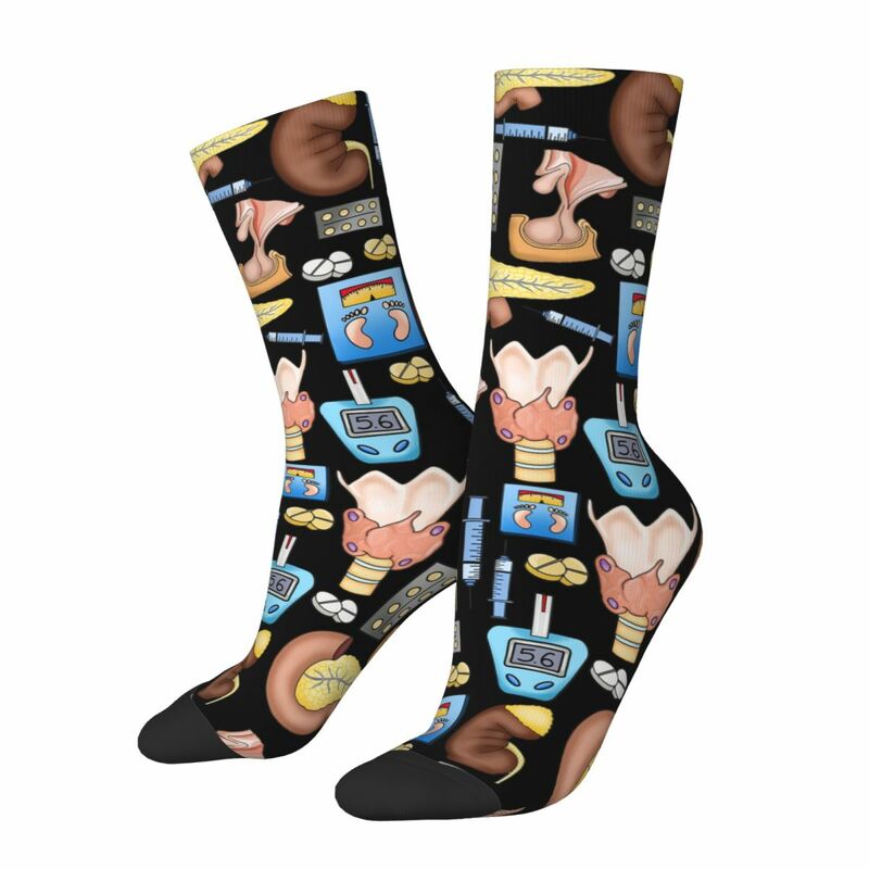 Эндокринологические носки Харадзюку, супер мягкие чулки, всесезонные длинные носки, аксессуары для мужчин и женщин, подарок на день рождения