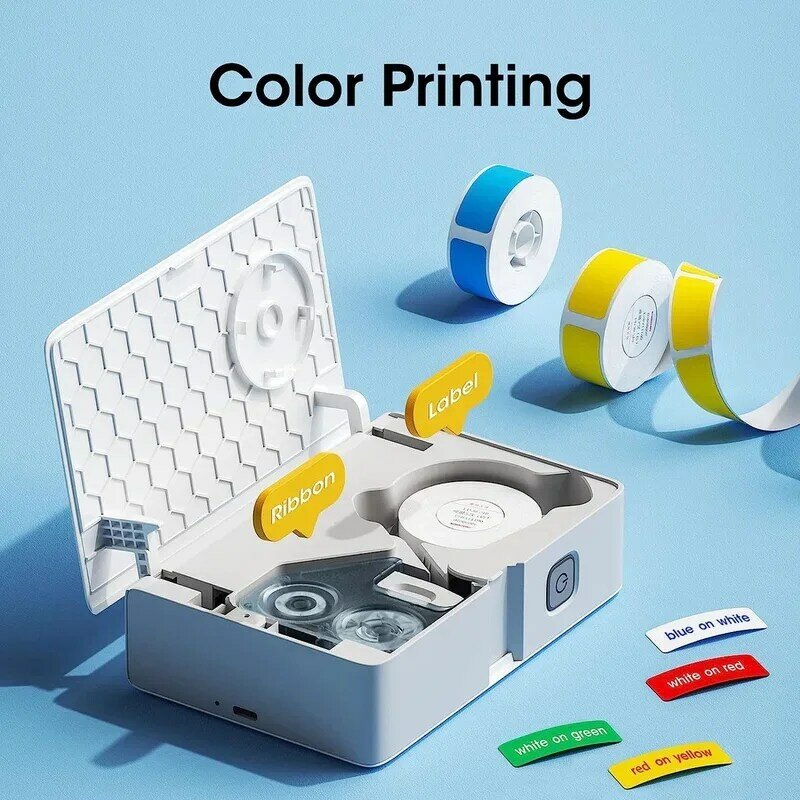 Niimbot-Fabricant d'imprimantes d'étiquettes B18, rouleau de papier l'horloge pour étiquettes de couleur, auto-adhésif, rétention étanche pendant 8 à 10 ans