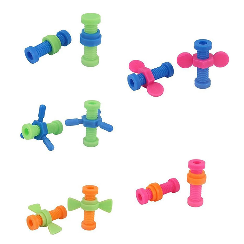4 Sets Of Educational Screw Toys For Children Pressure-reducing Rotating Screw Children's Screw Toys Plastic Educational Toys