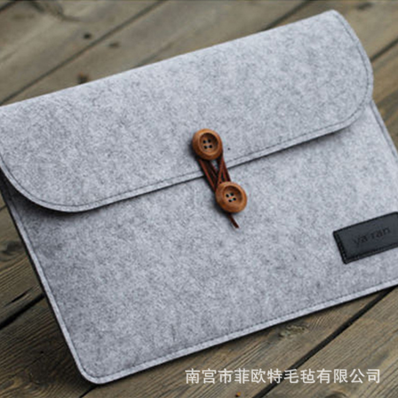 Borsa per Computer in feltro borsa per Laptop in feltro ultrasottile da 12 pollici con tasca per accessori borsa da uomo per donna d'affari