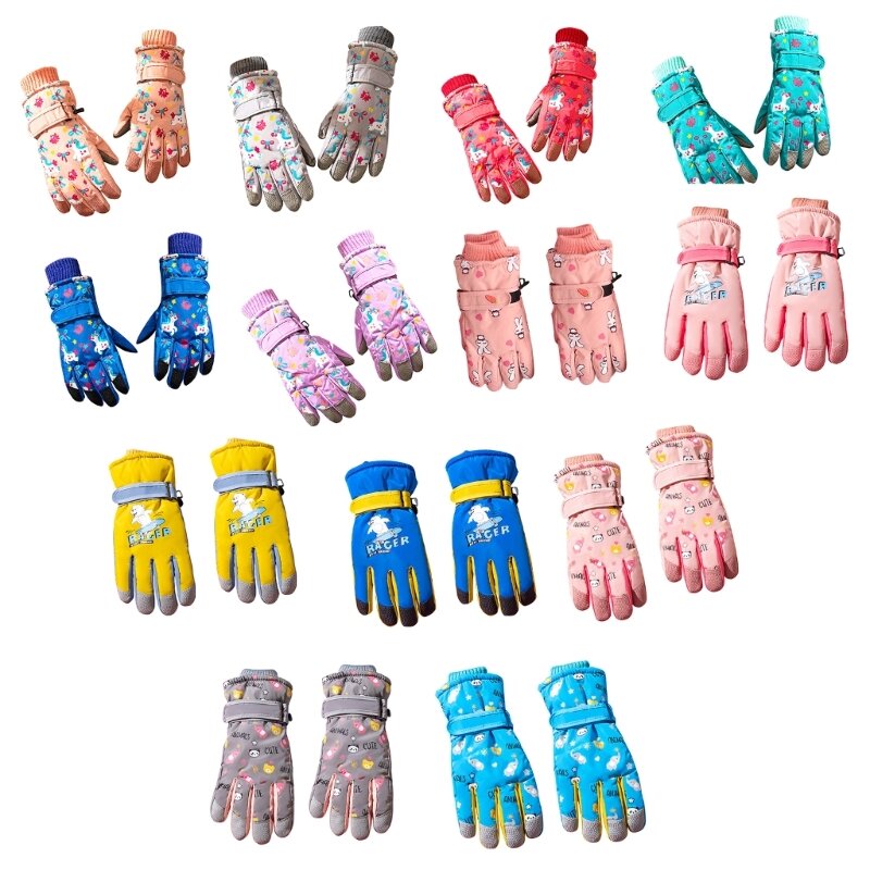 Waterproof Gloves Outdoor Warm Mittens Breathable Children Winter Hand Warmers Dropship