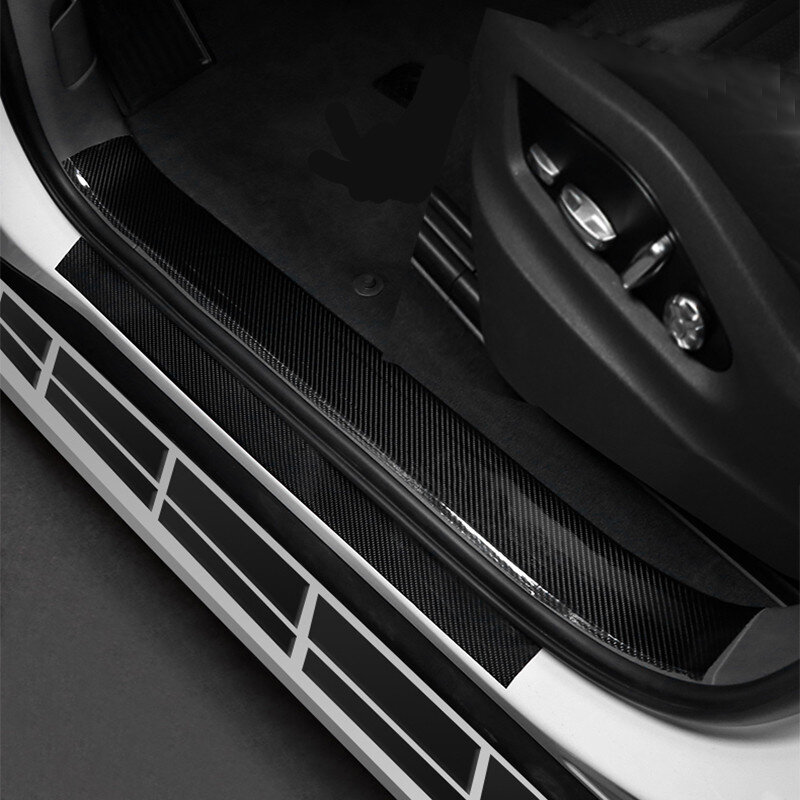 Автомобильные наклейки из нано-углеродного волокна, защитная полоса «сделай сам» для наклейки на порог автомобиля, боковое зеркало, лента против царапин, водонепроницаемая защитная пленка