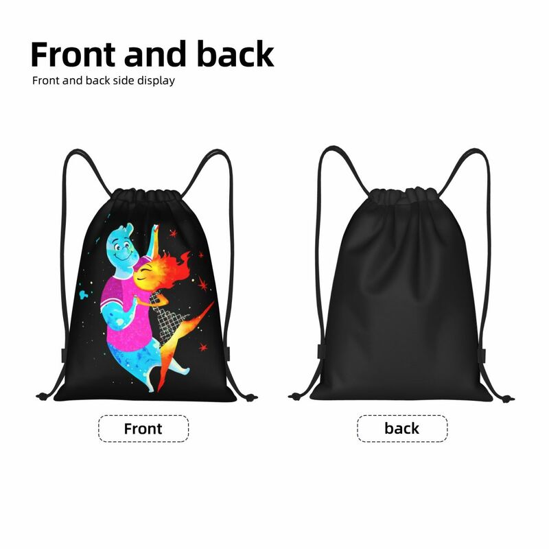 Custom Elemental Anime Drawstring Bags for Training Yoga Backpacks Women Men Cinder Lumen Sports Gym Sackpack