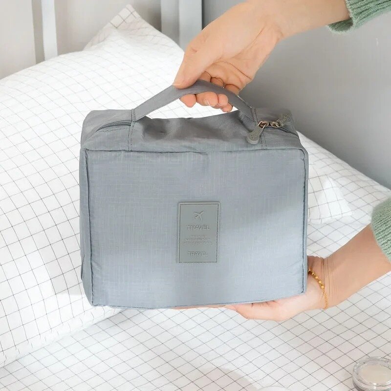 Travel Waterproof Cosmetic Bag Portable Makeup Organize Handbag Weekend Overnight Bathroom Toiletries Storage Pouch Accessories