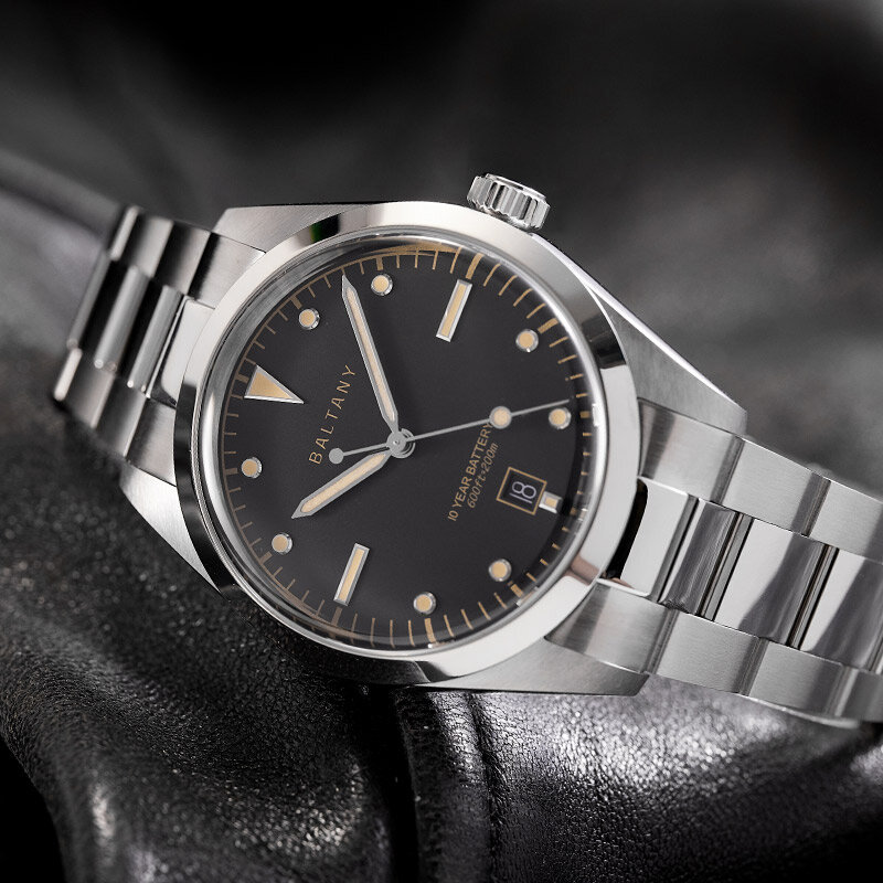 Baltany Vintage Explorer hołd zegarki 39MM szafirowy kryształ 200m wodoodporny nakładany markery Retro AR Man zegarek mechaniczny