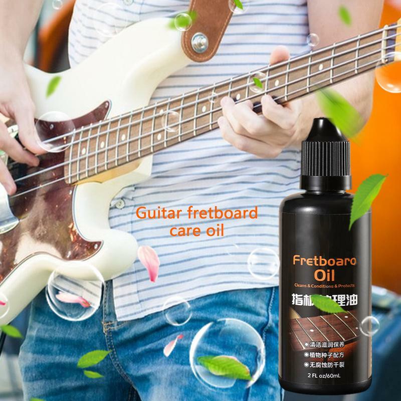 Pembersih papan jari perawatan minyak Lemon untuk Fingerboard gitar portabel pembersih Polandia dan Kit perawatan minyak untuk Fingerboard dan gitar