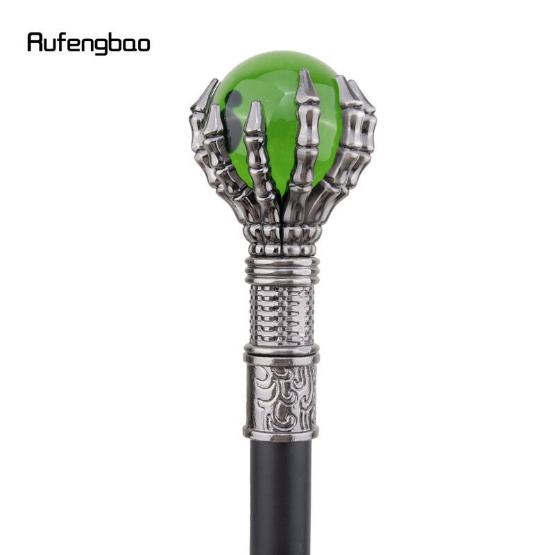 Green Glass Ball Single Joint Fashion Walking Stick decorativo Vampire Cospaly Party Walking Cane Halloween Crosier 93cm