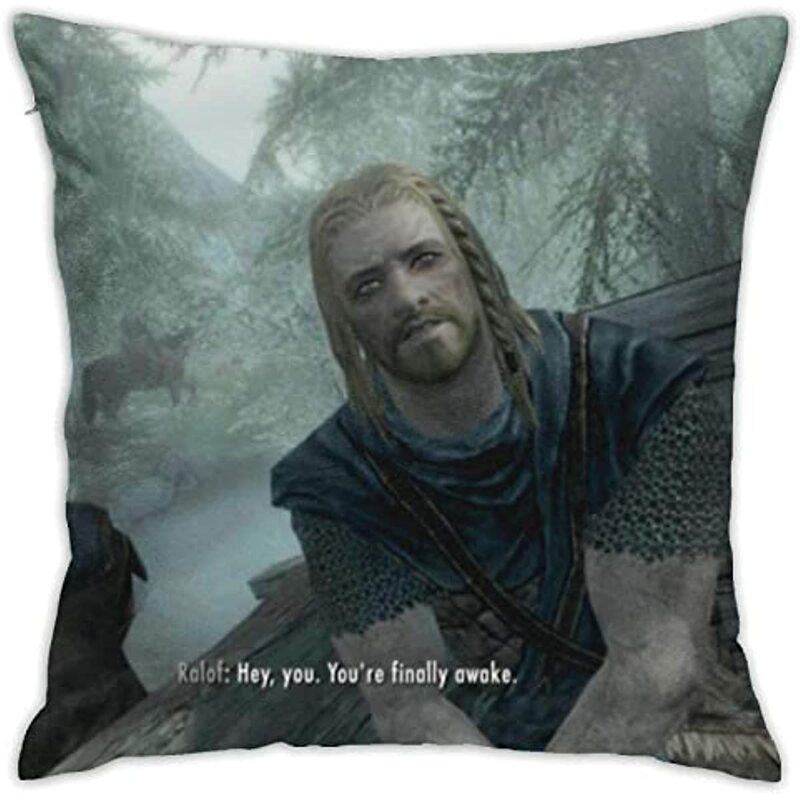 You're Finally Awake Bedroom Couch Sofa Square Pillow Case Home Decorative Throw Pillow Covers