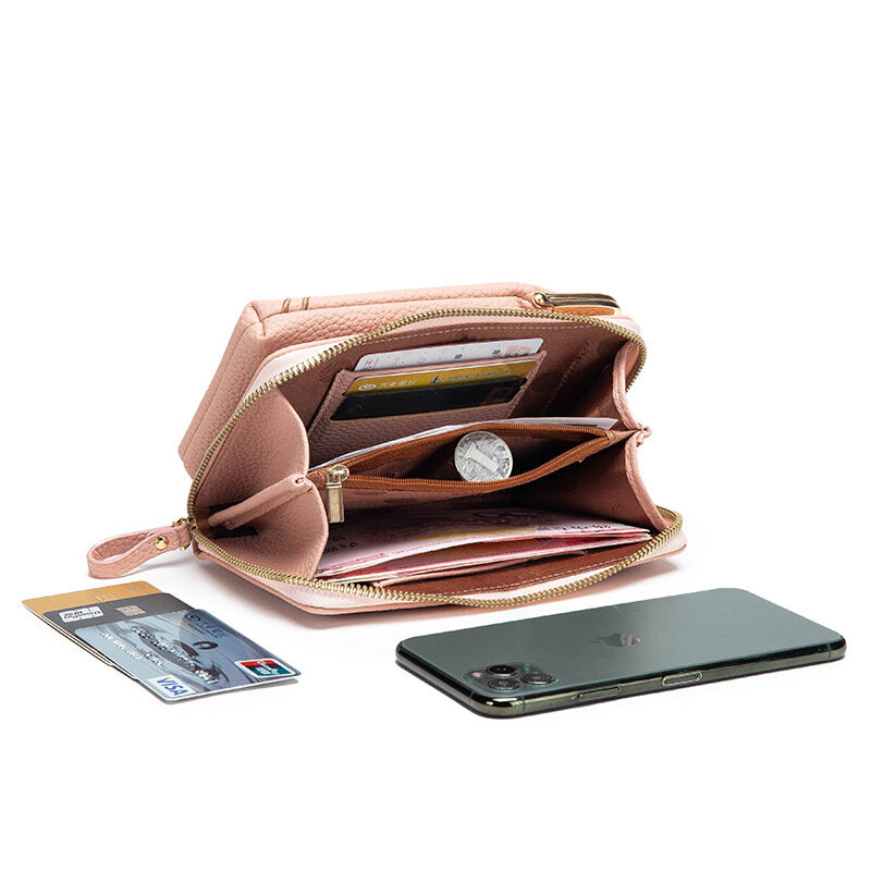 Bordado Mini Telefone Bag, Crossbody Bolsas, Bolsa Feminina, Bolsa de Ombro, Porta-moedas, Porta-cartão, Grande Capacidade, Design de moda