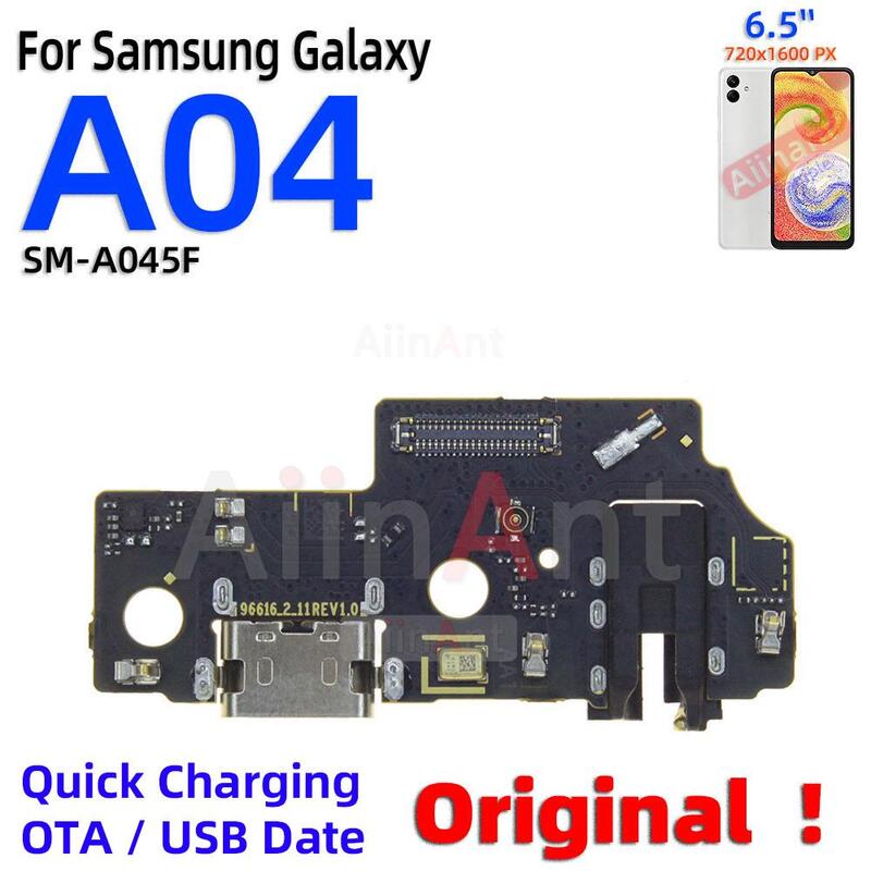 Aiinant Bottom Dock USB Date Quick Charger Board Charging Flex Cable For Samsung Galaxy A01 A02 A02s A03 A03s A04 A04e A04s