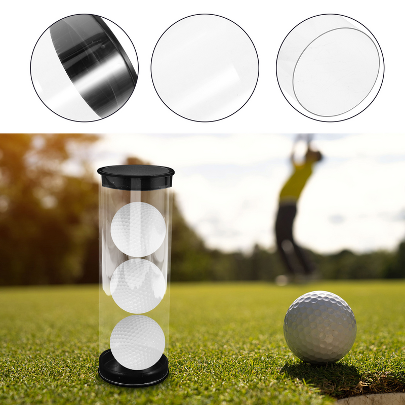 Contenedor de bolas de golf, Maleta reutilizable de plástico, estuche de exhibición de bolas de golf, Maleta de tienda, tubo de bola de golf