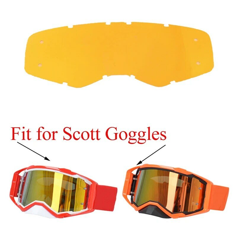 Kacamata lensa untuk Scott kacamata hitam luar ruangan sepeda motor Dirtbike kacamata hitam Helment Aksesori emas biru perak warna jernih