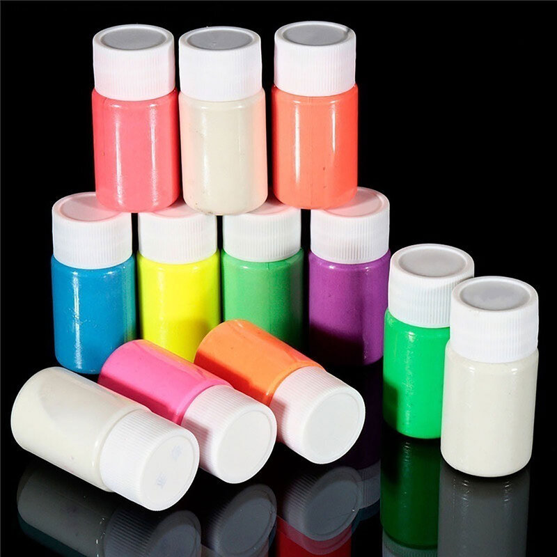 20ml  Fluorescent Face Body Paint Washable Safe Easy to Apply Paint Pigment for Kids Holiday Celebration