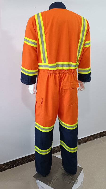 Oil Gas Safety Clothing Work Clothes Fire Retardant Hi Vis Reflective Workwear Suits safety Working Uniform Coverall For Men