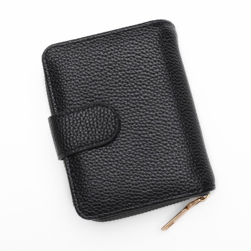 Zipper Short Wallets Portable Multiple Card Positions Large Capacity Document Package PU Leather Card Holder Women/Men