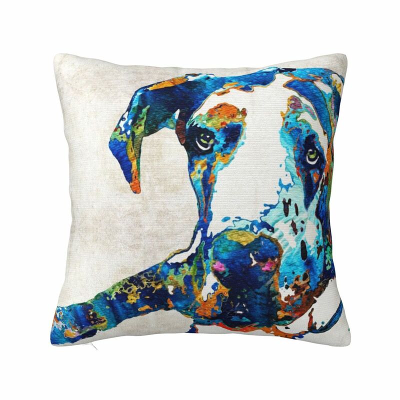 Great Dane Art - Stick With Me - By Sharon Cummings Throw Pillow Luxury Sofa Cushions Sofa Pillow Cover