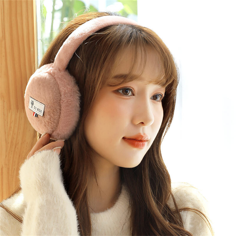 Nova versão da versão coreana da senhora estudantes doces anti-vento tendência de pelúcia adesivo earmuffs EZ-4856